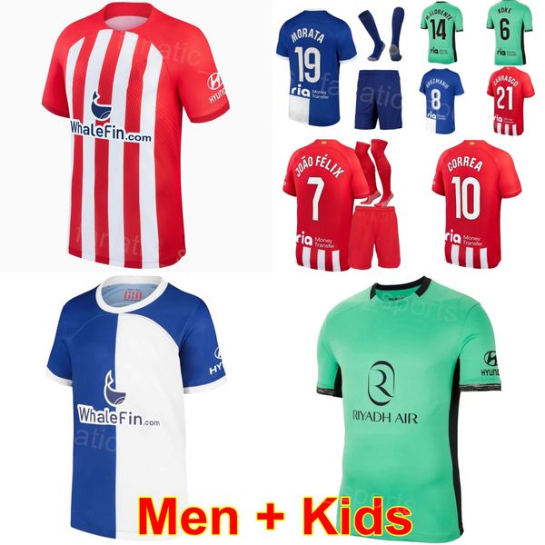 Team 20 WITSEL Soccer Jersey Club 16 MOLINA 5 DE PAUL 3 AZPILICUETA 19 MORATA 7 GRIEZMANN 10 CORREA 14 LLORENTE 22 HERMOSO 8 NIGUEZ Football Shirt Kits Man Kids MaJing