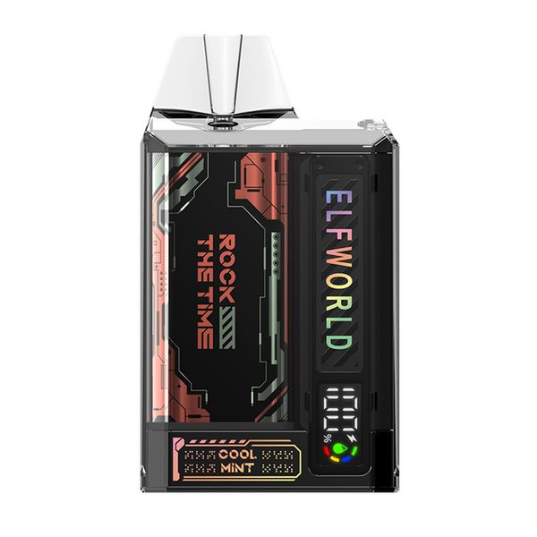 ELF WORLD 9000 Puffs com tela de exibição recarregável atacado fábrica baixo preço com novos modelos OEM Europa caixa de vapor descartável