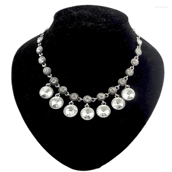 Colares de pingente moda strass colar de corrente grossa para mulheres kpop colar gargantilha jóias presentes
