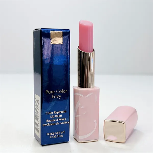 Balsamo per labbra di lusso per ragazza ES Colore rosa Sakure Stampa Nuovo arrivo Ragazza Lip Beauty Rossetti Colore puro Envy Color Replenish 3.2g Idratante Strumenti cosmetici naturali