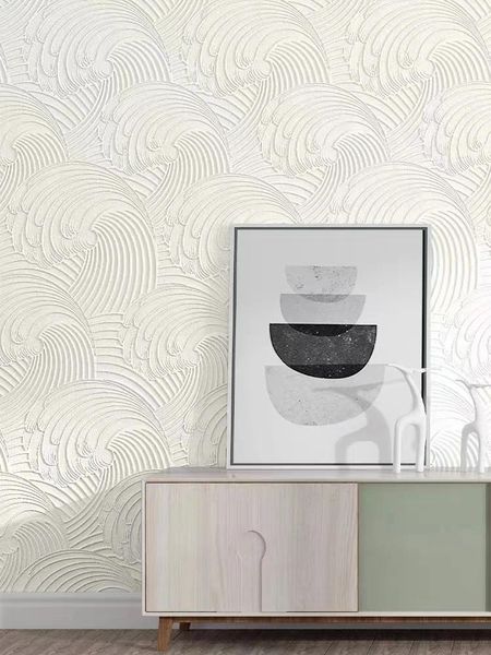 Wallpapers 3d grosso em relevo côncavo branco rosa auspicioso nuvem papel de parede sala de estar loja de roupas vertical listra papel de parede estrela