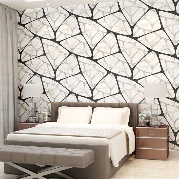 Wallpapers Wellyu moderno minimalista listrado papel de parede rolo glitter flocagem para papel de parede tv ouro branco verde café 7 cores r148