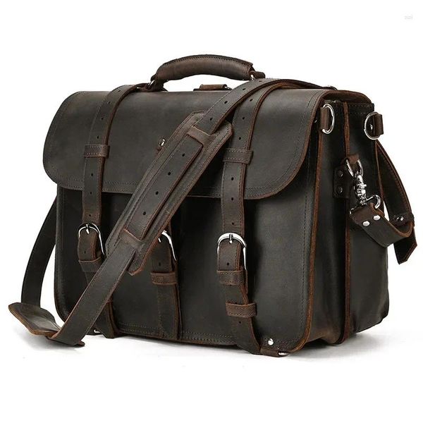 Duffel Bags Crazy Horse Real Couro Homens Saco de Viagem Vintage Couro Grande Fim de Semana Negócio Masculino Bagagem Bolsa