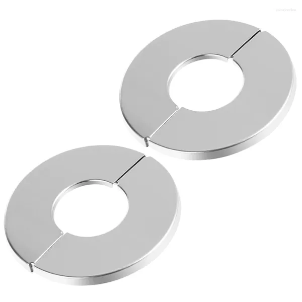 Torneiras de cozinha 2 Pcs Aço Inoxidável Guarnição Decorativa Tampa Split Flange Tubo de Parede Buraco Cobre Slap Cap Chuveiro