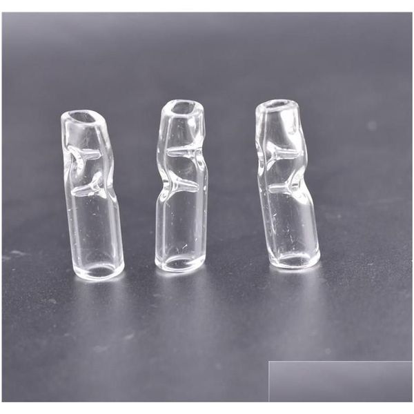 Outros acessórios para fumar Top Quality Glass Filter Tip 12mm Clear Cigarro Titular para Seco Herb Tobacco Rolling Paper Pipe Drop Delive Dhtyx