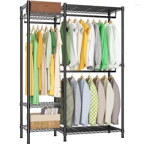 Grucce LEHOM G3 Armadio porta abiti Heavy Duty Freestanding Filo portatile Abbigliamento Fai da te Appendere guardaroba Appendiabiti per camera da letto