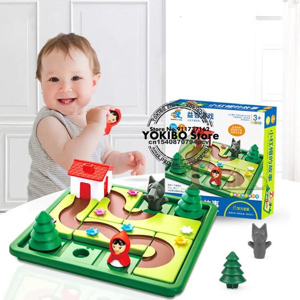 Giocattoli di intelligenza Cappuccetto Rosso Smart Hide Seek Giochi da tavolo con soluzione Abilità Costruzione Puzzle Gioco di logica IQ Training Toy Regalo per bambini 231030