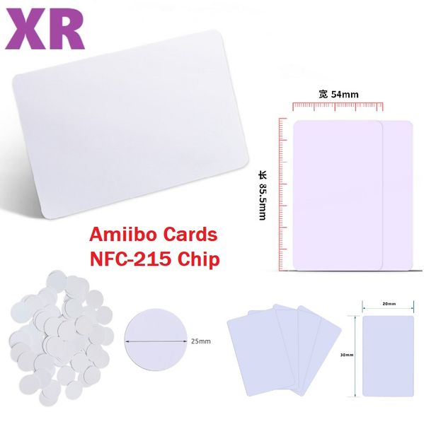 Xiruoer Amiibo-Karten für Spiele, NFC-215-Karte, NFC-PVC-Karten, Mini-Münzanhänger für Zugangskontrolle, RFID-Passiv-HF-Karte, Akzeptieren des Druckens, 1000 Stück