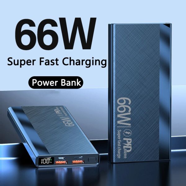 30000mAh Power Bank 66W Batteria esterna a ricarica rapida Powerbank per iPhone 14 Samsung Xiaomi Huawei Caricatore portatile Poverbank