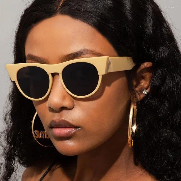 Солнцезащитные очки модные Европа и США круглые солнцезащитные очки «кошачий глаз» в стиле ретро ветрозащитный крем для улицы защита от ультрафиолета женские