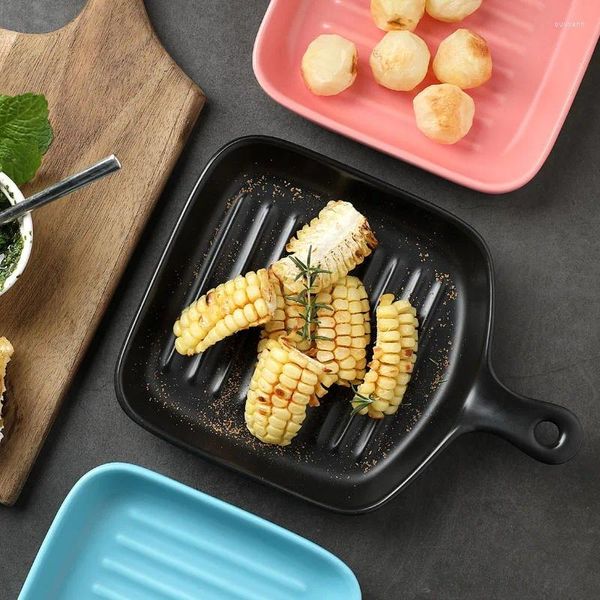 Tabaklar Bakeware Fırın Fırın Seramik Tutar Snack Plaka Yaratıcı Yemek Peyniri Pişmiş Pirinç