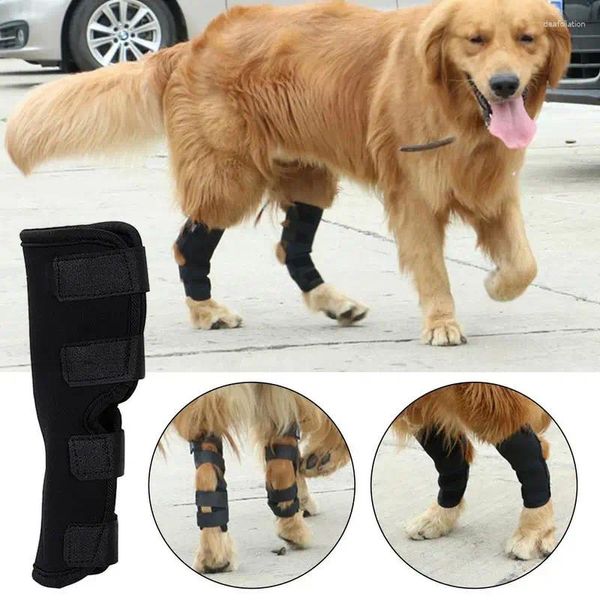 Köpek giyim ayarlanabilir evcil diz pedleri bacak yaralanması için destek destekleme hock eklemi sargı nefes alabilen bacaklar koruyucu sağlık