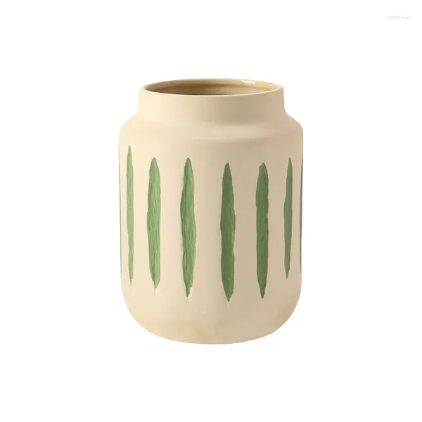 Vasen Vase kreative mehrfarbige Malerei Keramik Blumenpot Home Nischendesktop Innenbecken hohe Aussehen Level Dekoration