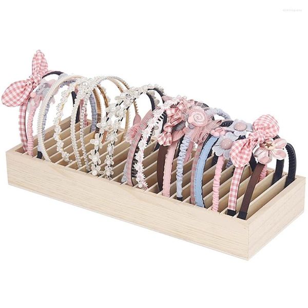 Bolsas de jóias 20/17Grid Hair Hoop Display Stand Hairpin Headdress Pulseiras Organizador