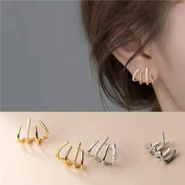 Creolen für Frauen, weiblich, kleiner frischer Ohrstecker, stilvolle Ol-Ohr-Accessoires mit vergoldetem, vielseitigem City-Style-Schmuck für Mädchen