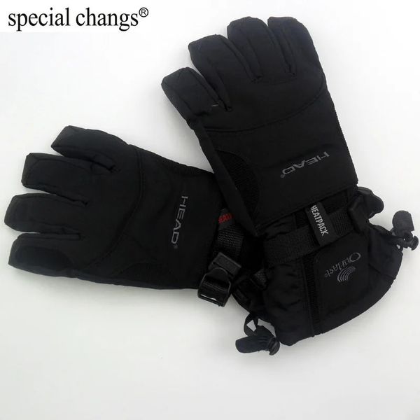 Лыжные перчатки Профессиональные всепогодные водонепроницаемые термолыжные перчатки для мужчин Мотоциклетные зимние водонепроницаемые спортивные перчатки для улицы 231030