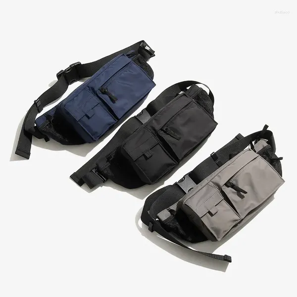 Поясные сумки XZAN, нейлоновая мужская сумка через плечо, водонепроницаемая нагрудная повседневная сумка с несколькими карманами, многофункциональный карман на плечо сзади