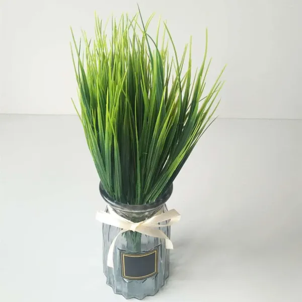 Dekorative Blumenaufbewahrung für künstliche Orchideenblätter, 6 Stück, künstlicher Kunststoff, Weizen, Outdoor-Grünsträucher
