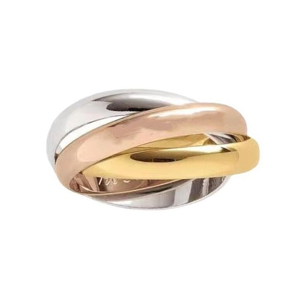 Anello d'amore Designer Anelli a fascia a cuore per donna Gioielli da uomo Moda di lusso Unisex Oro Argento Rosa Colori Acciaio inossidabile Lady Party con taglia 6-10