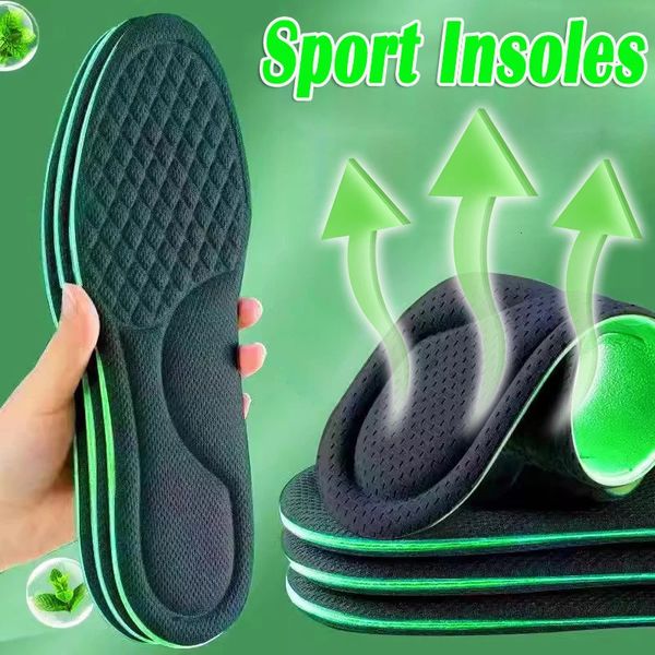 Peças de calçados Acessórios Nano Palmilhas de espuma de memória para sapatos Homens Mulheres Desodorante AbsorbSweat Massagem Esporte Palmilha Pés Ortopédicos Sole Running 231030