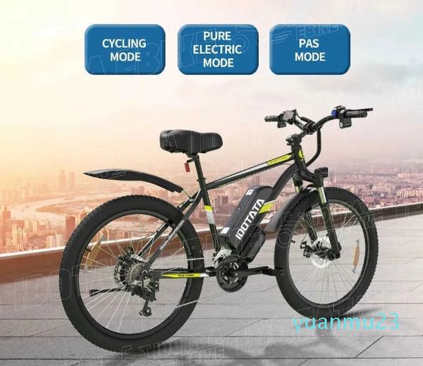 Bicicletta elettrica da montagna per adulti con batteria al litio 21 velocità 36 V 24 miglia orarie