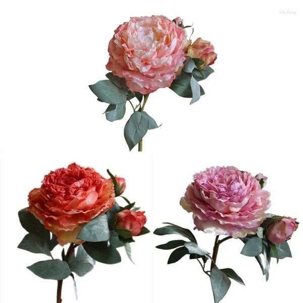 Fiori decorativi Centrotavola di fiori di peonia Decorazioni di ornamenti artificiali Dropship