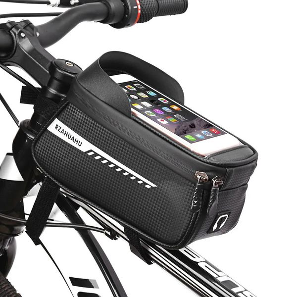 Packtaschen Taschen Fahrradtasche Telefon Wasserdichte Mountainbike Vorne Oberrohr Radfahren Touchscreen Halter Pannier MTB Straße 231030