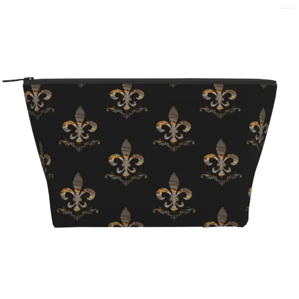 Borse per cosmetici Borsa da viaggio Royal Fleur De Lis Donna Fleur-De-Lys Fiore di giglio Organizer per trucco da toilette Lady Beauty Storage Dopp Kit