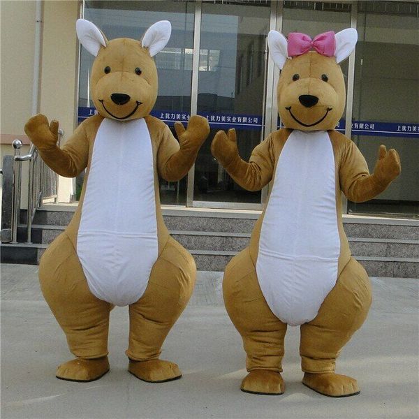 2024 de alta qualidade Halloween Kangaroo Mascot Costumes Halloween Fancy Party Dress Personagem de desenho animado Carnaval Xmas Páscoa Publicidade Festa de aniversário