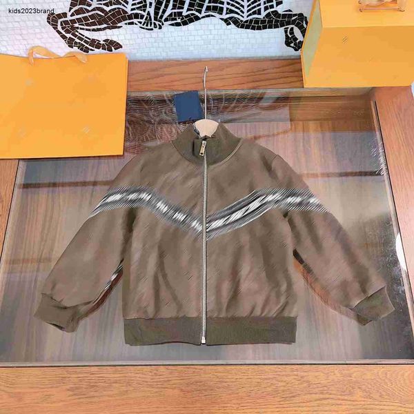 Nuove giacche in pelle per neonato Cappotto con cappuccio Taglia 100-150 Divisa da baseball per bambini con logo rotocalco di alta qualità Oct25