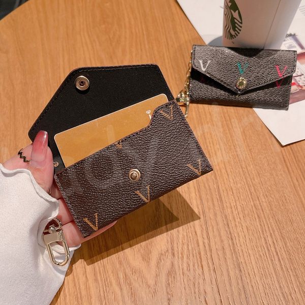 Anahtar cüzdan tasarımcıları mini cüzdan moda bayanlar erkek anahtar zincir kredi kartı tutucu para çantası lüks çanta