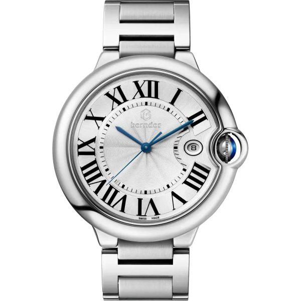 U1 Top AAA Homens Mulheres Relógios de Luxo Balão Azul Algarismos Romanos Automático Mecânico Lazer Designer Relógio Suíço Relógios de Pulso de Aço Inoxidável Montres De Luxe T485