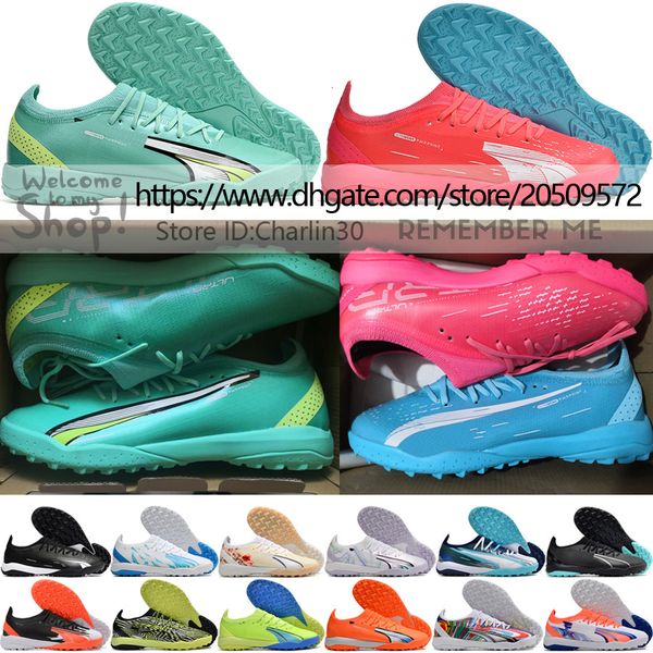 Enviar com bolsa Qualidade Nova Temporada Botas de futebol Ultra Ultimate TF Turf Knit Neymars JR Chuteiras de futebol Mens Couro macio Confortável Treinadores Sapatos de futebol Tamanho US 7-11.5