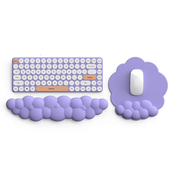 Mouse pads pulso descansa nuvem almofada teclado resto pu espuma de memória de alta densidade palma bonito com base antiderrapante para escritório em casa 231030