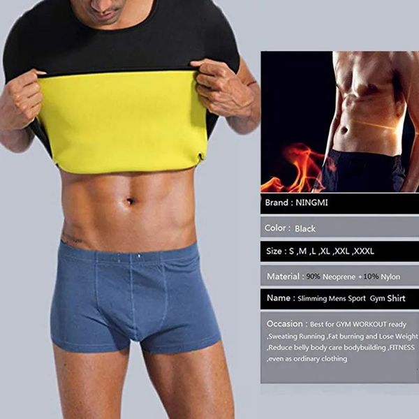 Homens Corpo Shapers Plus Size S-4XL Homens Neoprene Shaperwear Cintura Traine Sauna Suor Colete Corpo Shaper Cincher Corset Camisetas Emagrecimento 231030