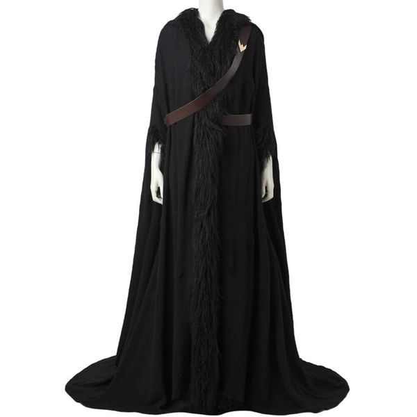 Cosplay Halloween Wonder Supereroina Cosplay Costume da principessa Diana Prince Mantello con cintura Vestito da festa in maschera Cappotto nero da eroe