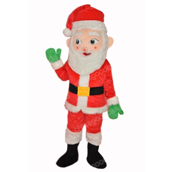 Costume da mascotte di Babbo Natale di alta qualità Vestito da carnevale di carnevale di alta qualità per Halloween, personaggio dei cartoni animati
