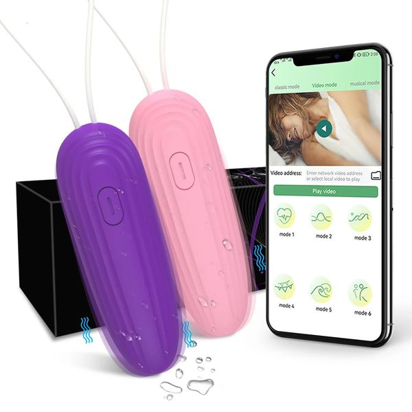 Vibratori App Bluetooth Mini vibratore a proiettile per donne Stimolatore del clitoride Mutandine remote senza fili Vibrante Uovo d'amore Giocattolo del sesso femminile per adulti 231116