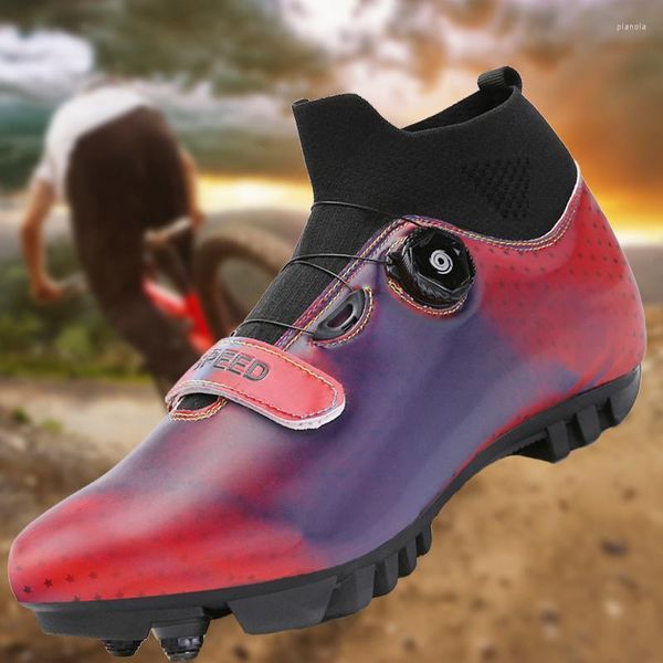 Calçados Calçados Sapatos Profissionais Homens Ao Ar Livre Antiderrapante MTB Auto-Bloqueio High-Top Road SPD Pedal Racing Shoe