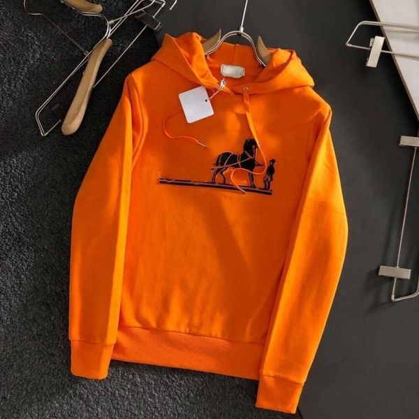 Tasarımcı Hoodie Erkek Sweatshirt Kapşonlu Süveter Erkek Kadın Pulluk Pamuk Hoodies Rahat Turuncu 3D Baskı Hoody M-4XL