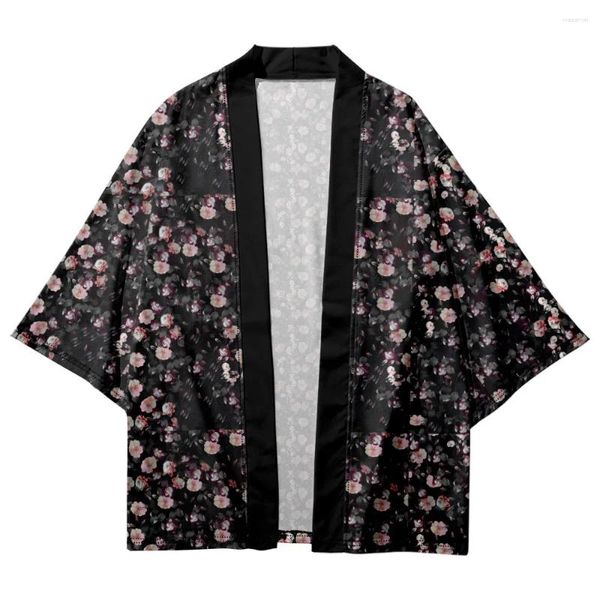 Homens sleepwear quimono estilo vintage japonês roupão yukata homens casuais cardigan camisas verão taoist robe haori casa casaco roupão