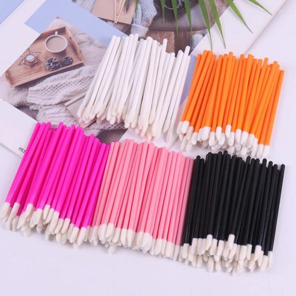 Pincéis de maquiagem Sdotter 50PCS Descartável Lip Brush Pen Batom Mascara Wands Limpeza Cílios Aplicadores Cosméticos