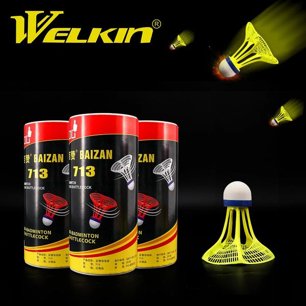 Palline Welkin Original AirShuttle Outdoor Badminton Palla di plastica Nylon Volano Stabile Resistenza Confezione da 3 pezzi 231030