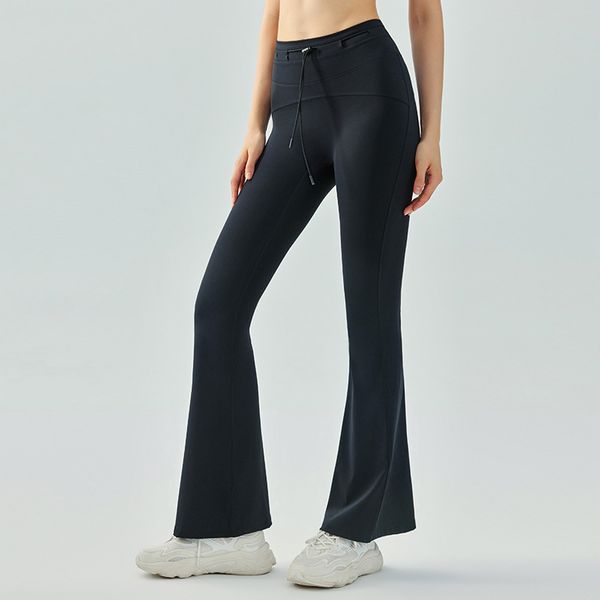 I pantaloni da yoga AL0LULU sciolti a vita alta sollevano i fianchi, i leggings slim indossano pantaloni per altoparlanti per fitness e allenamento di danza