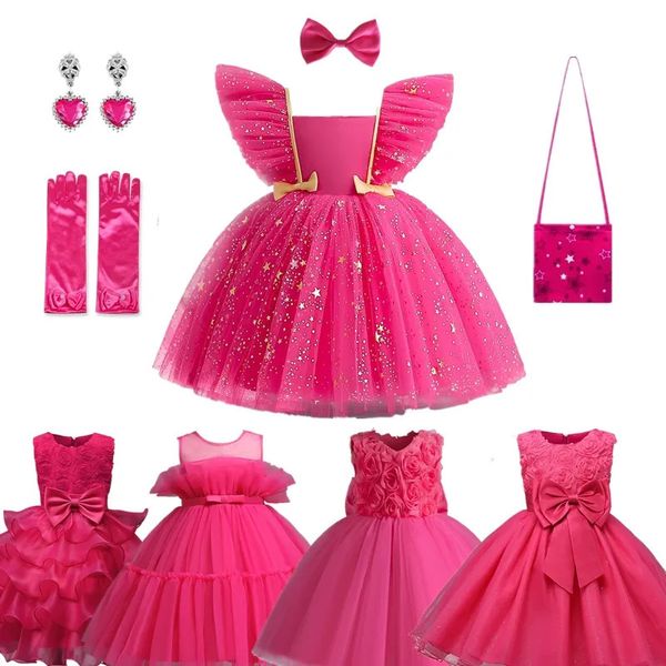 Mädchen Kleider Kleinkind Baby Pailletten Prinzessin Kleid für 15 Jahre Kinder Motto Party Gowm Barbi Rosa Halloween Cosplay Kostüme 231030