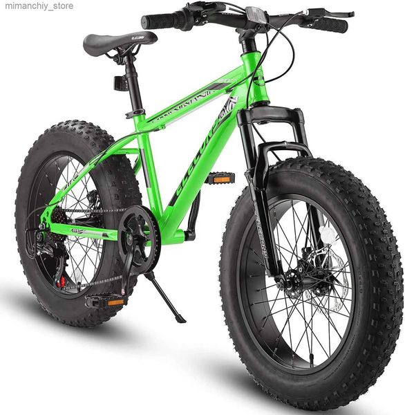 Fahrräder 26/20 Zoll Fat Tire Bike Speed Mountainbike Doppelscheibenbremse Urban City Fahrrad Voll Shimano 21 7 Stahl Erwachsene Jugend 28 25 kg B158 Q231030