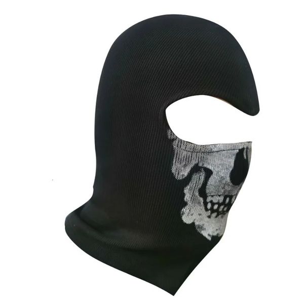 Cappellini da ciclismo Maschere 1 pz Maschera di Halloween Copricapo da esterno Scheletro Equitazione Cosplay Gioco di guerra Antivento in puro cotone Teschio 231030