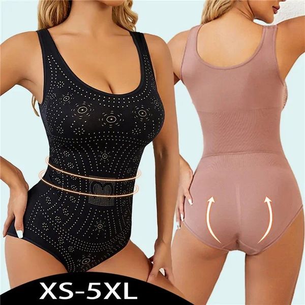 Kadın şekillendiricileri Dikişsiz Bodysuit Shaper Baskılı Büyük Boyut Shapewear göbek Zarması Karın Kontrolü Vücut Korse İç çamaşırı Kadın Tank Top