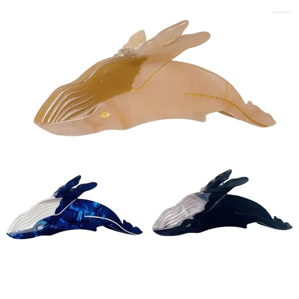 Fermagli per capelli Clip per artiglio animale Mascella Forma di balena Copricapo Catch Barrettes Forcina