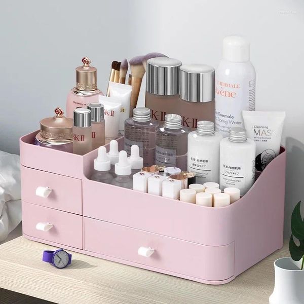 Aufbewahrungsboxen, Make-up-Organizer, Kosmetik, Kunststoffbox mit mehreren Fächern und Schubladen, Desktop-Rack